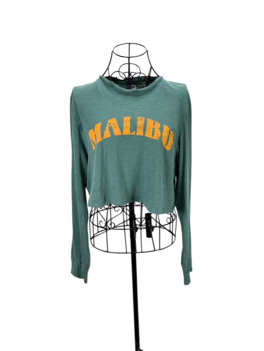 PINK Victoria’s Secret Malibu Cropped Long Sleeve Tee Sz M